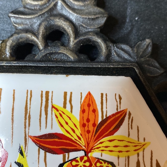 Cast Iron and Ceramic Trivet - Picture 5 of 6